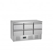TEFCOLD GS365ST/6 Drawers Saladeta v kompletním nerezovém provedení, 6 zásuvek 